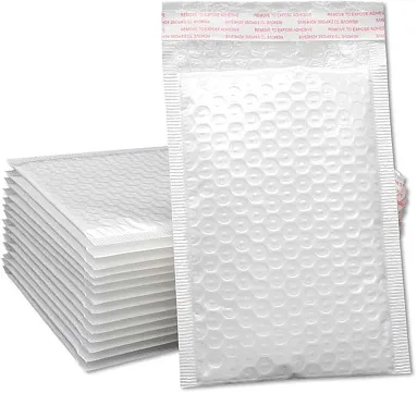Белый полипропиленовый конверт с прослойкой, 350х380+50 мм