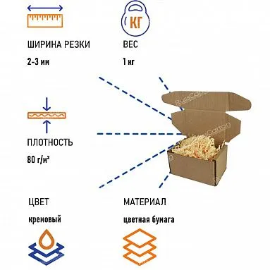 Бумажный наполнитель "Кремовый", 1 кг