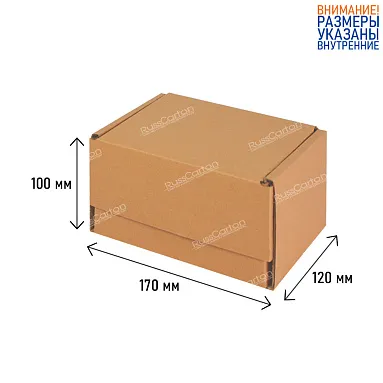 Почтовый короб тип "Ж", 170х120х100 мм, Т-22 бурый