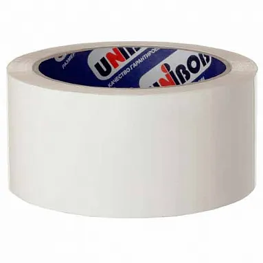 Клейкая лента упаковочная Unibob® 600 белая 48 мм х 66 м, толщина 45 мкм