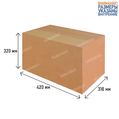 Картонная коробка 420х310х320 мм, П-31 бурый