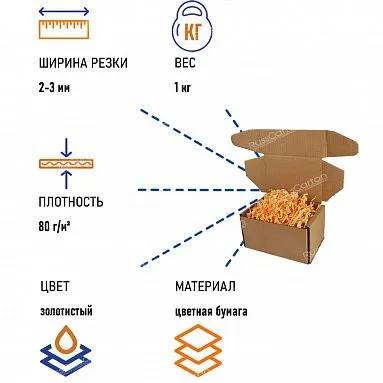 Бумажный наполнитель "Золотистый", 1 кг
