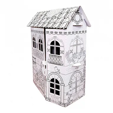 Картонный домик-раскраска "Домик принцессы" У