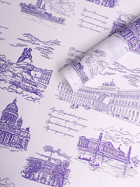 Бумага крафт "Россия Санкт-Петербург", 0.7х10 м
