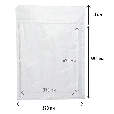 Белый крафт пакет с прослойкой, 37х48 см, К-20