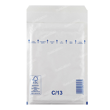 Белый крафт пакет с прослойкой, 17х22.5 см, С-13