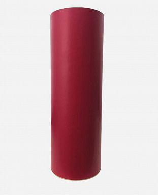 Картонный тубус бордовый с жестяной крышкой, 120х350 мм