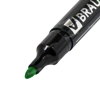 Маркер перманентный BRAUBERG "Contract", ЗЕЛЕНЫЙ, 3 мм. У