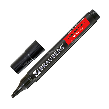 Маркер перманентный BRAUBERG "Contract", ЧЕРНЫЙ, 1-5 мм