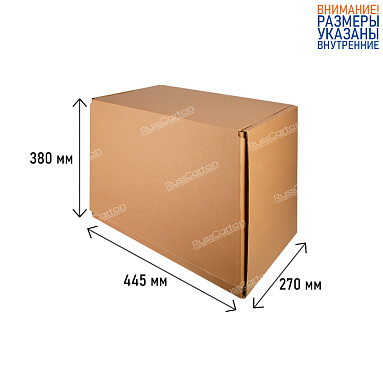 Почтовый короб тип "А", 445х270х380 мм, Т-23 бурый