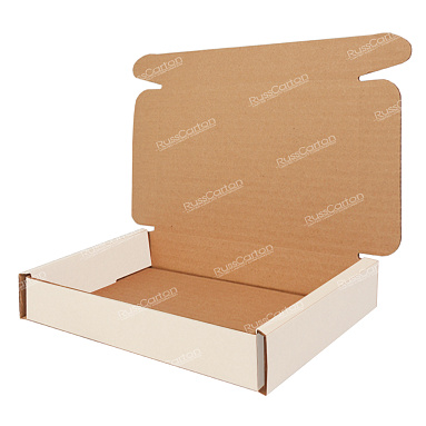 Картонный короб КС-21, 200х120х30 мм, Т-22 белый/бурый