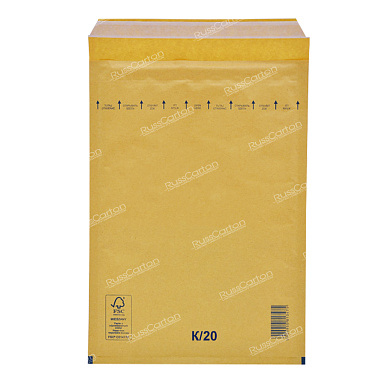 Бурый крафт пакет с прослойкой, 37х48 см, K/20-G