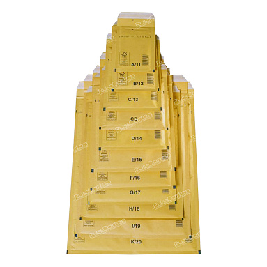 Бурый крафт пакет с прослойкой, 32х45 см, I/19-G