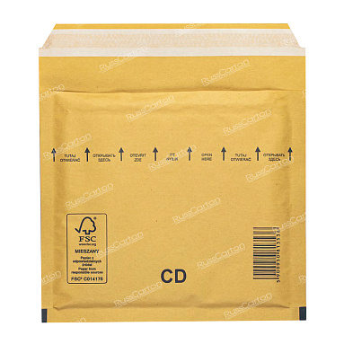 Бурый крафт пакет с прослойкой, 20х17.5 см, CD-G