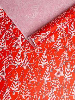 Бумага крафт "Елки", 0.7х10 м