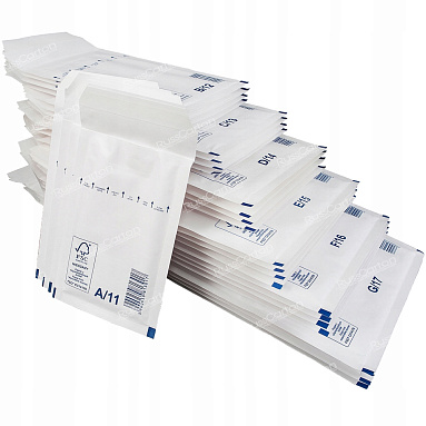 Белый крафт пакет с прослойкой, 12х17.5 см, А-11