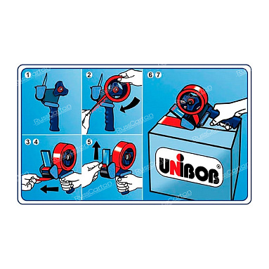 Диспенсер для клейкой ленты Unibob®, ширина 75 мм