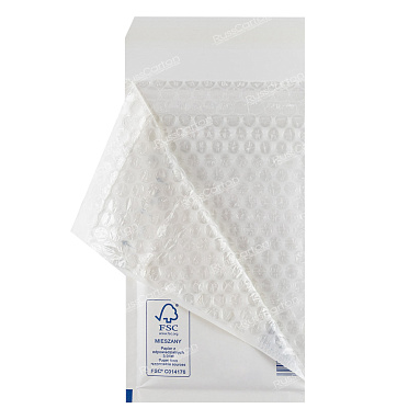 Белый крафт пакет с прослойкой, 29х37 см, Н-18